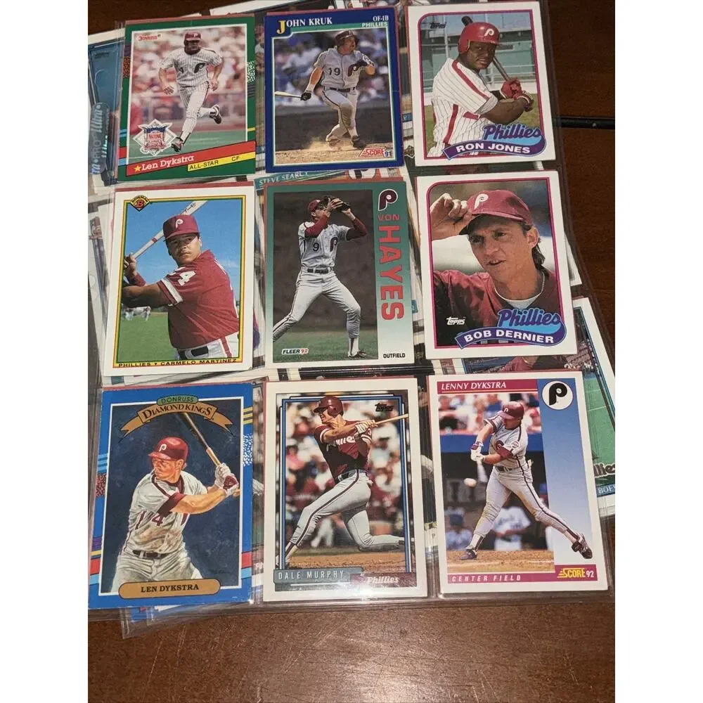 Philadelphia Phillies Lot Baseball Cards Mike Lieberthal Dale Murphy Maddux